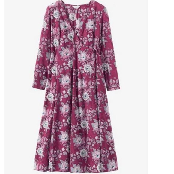 Toast Dresses & Skirts - Toast  Anokhi Print Cotton Wrap Dress US 4 UK 8